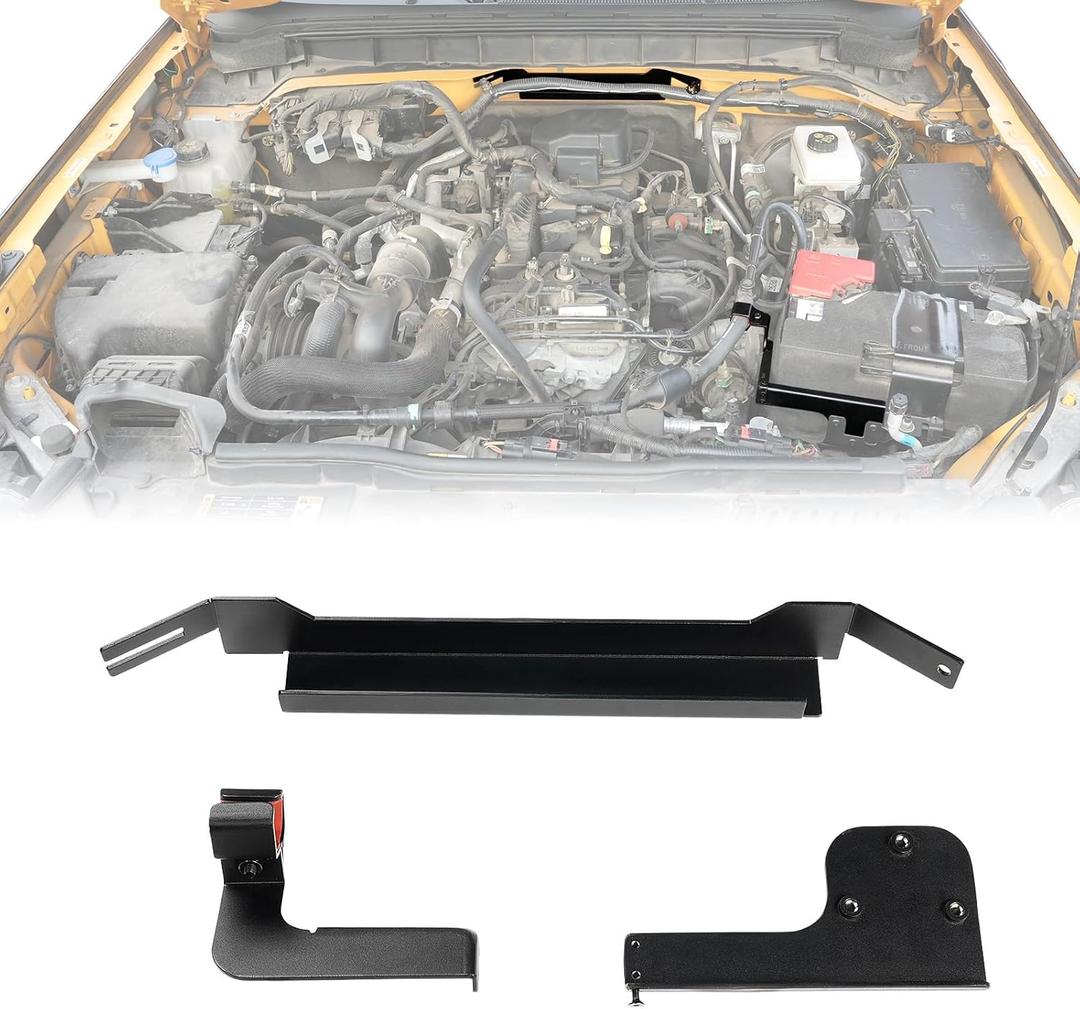 Mabett Engine Bay Wire Harness Bracket Kit for Ford Bronco 2021-2024 2.3L, No Drilling Installation, Carbon Steel for Bronco Accessories 2/4 Door (Nor for 2025 and 2.7L Engine)