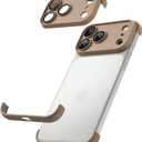 Frameles Phone CaseCompatible with iPhone 17 Pro CaseTPU Minimalist Protective. Brown