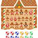 Jenaai Christmas Games Toys Gifts Large Xmas Felt Dart Board Game with 12 Pcs Sticky Balls Christmas Party Supplies Indoor Outdoor Xmas Decor for Family Carnival Birthday Gifts