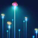 lpvoqpth 25 Sets LED Flying Set, 25 Slingshot+25 Glow Helicopter-50 Pcs, Flying Toy Outdoor Toys Glow in The Dark Party Supplies Party Favors for Kids 8-12,4-8