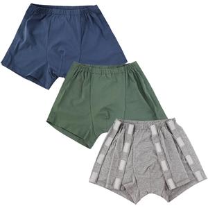 3 Pack Post Surgery Boxer Briefs for Men, Adaptive Incontinence Underwear, Tear Away Underpants for Patients (S)