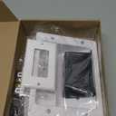 Wall Cable Concealer Kit, in Wall Cable Management Kit for TV, Recessed Outlet with Cable Management Box, in Wall Power Kit Hides TV Cords and Cables, Fits All Plugs, White