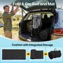 Slendor XXL Folding Camping Cot for Adults with Mattress Pillow Carry Bag, 32 inch Extra Wide Portable Sleeping Cot, 900LBS Support Outdoor Cot Bed for Office Nap Beach Travel RV, Black