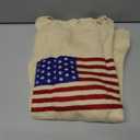 Womens American Flag Sweater Long Sleeve Crew Neck Knitted Casual Pullover Sweater (M)