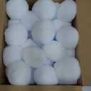 100 Pcs Fake SnowBalls, Artificial Snow Fight Ball Set 2.4 Inch Soft White Snowball for Indoor Outdoor Throwing Game, Christmas Decor, Party Gift