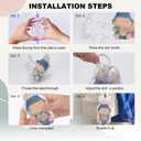 2 x Protective Case Compatible with LABUBU Have a Seat - Crystal-Clear Hard Display Box with Keychain & Dustproof Cover, Secure Backpack Hooks for Shelf/Outdoor Showcase (Doll Not Included) Sitting Big