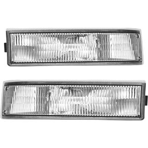 HECASA Pair Side Marker Parking Light Compatible with 1995-2005 Chevy Chevrolet Astro/GMC Safari Replacement for GM2520147 GM2521147 16523211 16523212 Side Marker Parking Lamp Clear Lens LH & RH