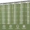 MitoVilla Sage Green Boho Farmhouse Shower Curtains for Modern Country Bathroom Decor, Thick Polyester Linen Fabric Shower Curtain, Rustic Neutral Weave Cloth Shower Curtain, 72 x 72