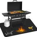 75 x 40 inch Under Grill Mats for Blackstone - Large Fireproof Grill Mat for Deck Protector, Double-Sided Waterproof Oil-Proof BBQ Floor Matt for Blackstone Griddle Accessories