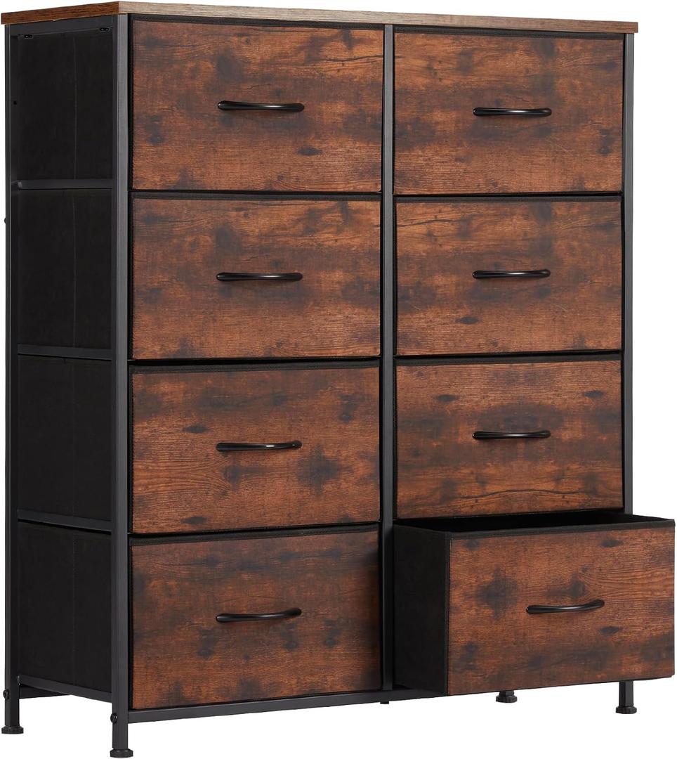Sweetcrispy Dresser for Bedroom with 8 Drawers, Large Storage Tower, 31.5"D x 11.8"W x 36.4"H