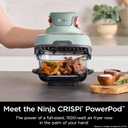 Ninja Crispi 4-in-1 Glass Air Fryer | 450F | Non-Toxic | 4QT & 6-Cup Glass Containers w/Lids | Microwave, Freezer, Dishwasher Safe | Max Crisp, Air Fry, Bake, Recrisp | Green | FN101SG