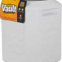 Vittles Vault Traditional Pet Food Storage Container For Dog Kibbles/Bird Seed/Oatmeal/Rice/Flour/Cereal, BPA Free Plastic, Sealed Airtight For Cat Food, Up To 35 lb, Made in USA, With Scoop, Gray