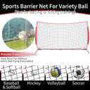 7x7/16x10/20x10ft Baseball Net Backstop Net,Fix Ball Stop Net by 4 Spike&2 Sandbag,Sports Net Barrier with Handbag,Lacrosse Net Backstop for Basketball,Hockey Train,Baseball Net Barrier for Playground