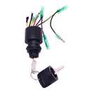 87-17009A5 Boat Ignition Switch with Push to Choke & Keys, 3 Position Off-Run-Start 6 Wire, Compatible with Mercury Mariner Outboard Motor 87-17009A2 Replaces Sierra MP41070