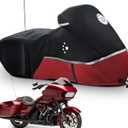 Motorcycle Cover Storage for Touring Models Harley Davidson Road King,Road Glide,Street Glide, Electra Glide,Heritage Classic,Low Rider-ST,and Most Motorcycles RED