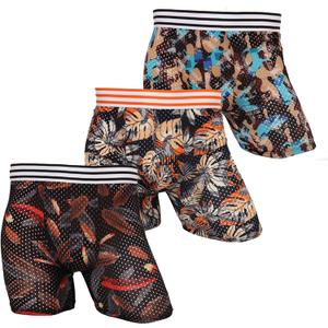 Men's Colorful Mesh Boxer Briefs - Funny Man Underwear, Moisture-Wicking Mens Mesh Underwear, No Ride Up (XL)