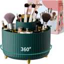 fanado 360 Rotate Makeup Brush Holder Organizer, Makeup Organizers Countertop, Makeup organization and Skincare Storage for Vanity, Desktop, Bathroom (Green)