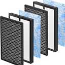 Air Max 8L Filter Compatible With Okaysou Airmax 8L Air Purifier Strong Efficiency 3-in-1 Filtration System 2 HEPA with Blue Ultrafilter & 2 Double Carbon Particles Activated Carbon Filter