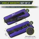 ProsourceFit Ankle, Wrist, Arm, and Leg Weights for Men and Women, Set of 2.5lb each, Purple