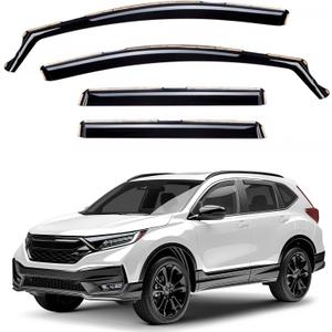 Window Deflectors Smoke Tinted in-Channel Side Window Vent Visor Deflectors Rain Guards Compatible with CR-V 2017-2022 - 4pcs. GW0217 (For CR-V 17-22)