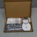 Christmas Decorations for Home Snowman Snowflake Block Farmhouse Merry Christmas Sign Wooden Rustic Tabletop Xmas Party Holiday Dcor for Living Room, Dining Table