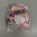 Naozinebi 24 Pack Valentines Day Scrunchies Bulk with Greeting Cards Valentines Gifts Party Favor Velvet Pink Hair Ties Exchange Gift Blush Scrunchies