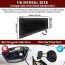 Electric Car Charger Cover, Magnetic Adhesion EV Charger Plug Cover for Most Electric Cars Outdoor Waterproof Sun UV Rain Snow All Weather Protection Electric Car Charging Port Plug Cover (Black)