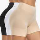 BESTENA 3 Pack Slip Shorts for Under Dress Anti Chafing Shorts Boyshorts Panties for Women XL