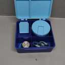 Bento Lunch Box with 8oz Soup Thermo, Kids Leakproof Lunch Food Containers with 4 Compartment, Kids Thermo Insulated Hot Food Jar for School, TrvaelBlue