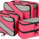 BAGAIL 6 Set Packing Cubes, Travel Luggage Packing Organizers (The Coral)