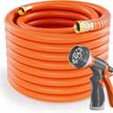 Garden Water Hose 200 ft x 3/4" for yard, Heavy Duty & Flexible
Lightweight, Kink-less, Hybrid Rubber Pipe, 600 PSI Burst, 3/4" Solid Brass Fittings, for Outdoor, Garden, Lawn & Backyard