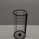 BROOKSTONE, Stylish Toilet Paper Holder with Bamboo Base, Freestanding Bathroom Tissue Organizer, Minimalistic Storage Solution, Modern Trending Design [Holds Large Rolls], Black