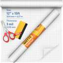 Matte Self Adhesive Laminating Roll 12 x 15ft - 3 MIL Matte Clear Laminate Vinyl Roll for Stickers