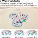 Potaroma Hide and Seek Interactive Cat Toys, Moving Concealed Wand Feather, Automatic Chargeable Indoor Kitten Exercise Kicker, Mouse Squeaky, Floral Cover