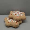 Lanpn Christmas Gingerbread Snowflake Pillows Set of 2, Christmas Decoration Winter Throw Pillows Soft 3D Shaped Ginger Bread Snow Flake Throw Cushion for Sofa Bedroom Xmas Decor (15x15 inch)