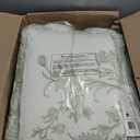 Laura Ashley - Queen Comforter Set, Reversible Cotton Bedding, Includes Matching Shams with Bonus Euro Shams & Throw Pillows (Natalie Sage/Off White, Queen)