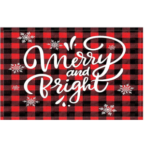 2 pieces Christmas Placemat Christmas Plaid Placemats Buffalo Check Plaid Table Mat Washable Red Black Place Mats Merry Christmas Waterproof Table Placemats for Christmas Holiday Decor, 12 x 18 Inch