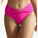 SHEKINI Women's Bikini Bottom Twist Front Cheeky Swimsuit Ruched Bathing Suit Bottoms, M