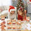 24 Sets Christmas Gingerbread Craft Kit for Kids 3D Gingerbread House Card Making Your Own Festive Winter Greeting Cards Xmas DIY Card Crafts for Holiday Home Classroom School Art Crafts Supplies