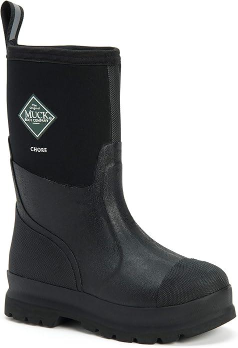 MUCK Men's Chore Classic Tall Work Boot (8, Black)