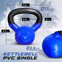 Yes4All Kettlebell, 5-100 LB Vinyl Coated Cast Iron Strength Training Kettlebells for Home Gym Exercises, Fitness, Full Body Workout Equipment, Push Ups, and Grip Strength