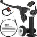 Mini Bike Throttle Assembly 7/8" 22mm Brake Lever Kit Compatible with Coleman BT200X CT200U CT200U-EX CT100U CC100X Baja DB30 Warrior MB200 Massimo Motovox 212cc 196cc 6.5hp Mini Bike Part (Black)