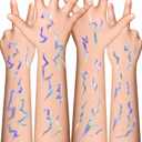 3 x Lightning Tattoo Stickers - 5 Sheets Temporary Makeup Stickers for Face and Body | Fake Tattoo Stickers for Halloween Party Favors, Cosplay and Photo Shoots