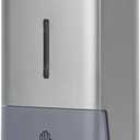 AIKE Wall Mount Liquid Soap Dispenser for Commercial Bathroom 27oz Large Capacity Manual Push Pump Silver