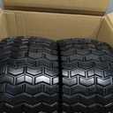 GICOOL 13x6.50-6 Tire and Wheel, 13x6.5-6" Flat-free Lawn Mower Tires, 3-6.5 Centered Hub, 3/4" or 5/8" Bearing, Universal Fit Garden Tractor Front Wheels, 4 Ply, V-Turf Pattern, 2 Pack