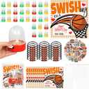24 Set Basketball Party Favor Set Mini Finger Basketball Games Basketball Bracelets and Stickers with Gift Bags Sport Fans Team Gift for Sport Basketball Team Lovers Players Gifts Sport Accessories
