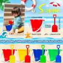 LINAYE Beach & Pool Party Favors - Kids' Summer Toys Bulk Including Beach Balls, Sand Buckets, Sunglasses, Drinking Straws, Bubble Wands Beach & Pool Party Supplies