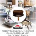 Screw-On Felt Furniture Pads X-Protector 24 PCS - 0.8 Chair Leg Floor Protectors for Hardwood Floors - Premium Chair Glides - Brown Floor Protectors for Chairs - The Best Furniture Sliders!