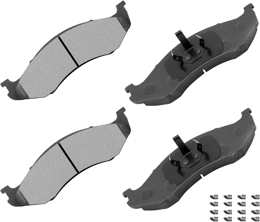 CCIYU D477 Front Ceramic Disc Brake Pads Kit - 4PCS for Jeep Comanche 90-92, Cherokee 90-01, Grand Cherokee 93-98, Wagoneer 90, Wrangler 90-95, 97-06