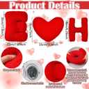 Pickmesh 11 Pcs Valentines Day Heart Shaped Throw Pillows 11.8 Inch Fluffy Love Decorative Hugs Red Pink White Heart Pillows for Couch Bed Sofa Gifts Valentines Day